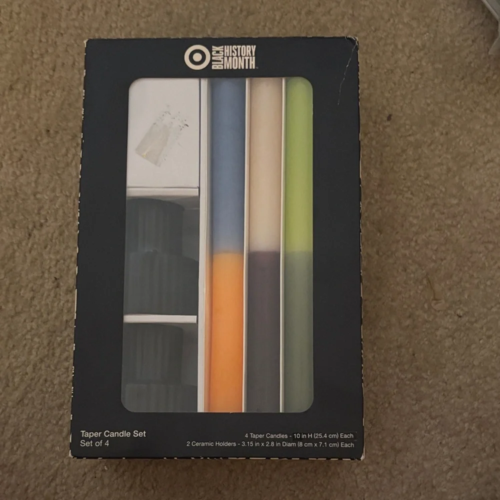 Target Taper Candle Set - Blue, Orange, Green, Cream